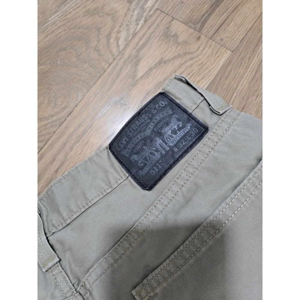 Levi Strauss 511 Slim Fit Chino Pants Mens 32x30 Khaki Tan Cotton Trousers